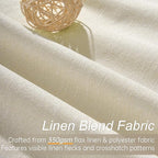 95 Inches Length Cream Colored Custom Blackout Linen Curtains Ivory Cream Pinch - Image 2