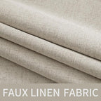 MIULEE Linen Curtains for Bedroom 100% Blackout Thermal Insulated Cobblestone - Image 5