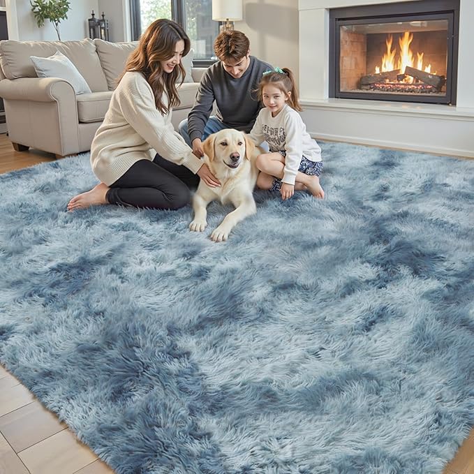 8x10 Area Rugs for Living Room Bedroom Fluffy, Large Area Rug Shag Shaggy - Image 4