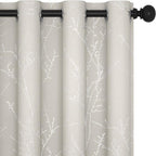Deconovo Beige Blackout Curtains, Boho Farmhouse Curtain, Thermal Insulated by Deconovo