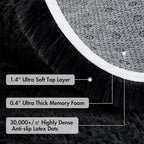 6x9 Ft Large Shag Black Rug for Living Room, Ultra Soft Fluffy Furry Area Rugs - Image 8