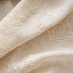 jinchan Belrose 4 Panel Curtains Set 90 Inch Length Floral Curtains Linen Blend - Image 4