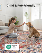 AMADA HOMEFURNISHING 9x12 Washable Area Rug, Low-Profile Large Area Rug - Image 4
