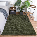 Goideal Fluffy Rug for Bedroom Living Room, 6x9 Olive Green Area Rugs, Faux Fur - Image 2