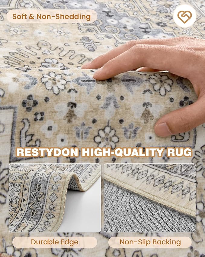 Area Rugs 5x7, Ultra-Thin Washable Rugs - Image 7