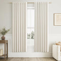 Guken Cream 100% Blackout Linen Curtains 42 Inch Wide by 72 Inch by Guken