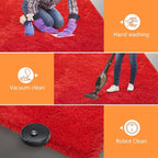 Red Shag Area Rugs for Bedroom Living Room, Ultra Soft Fluffy Christmas Area - Image 8