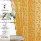 Chyhomenyc Gold Sheer Valances for Windows 18 Inch Length 2 Pcs, Light - Image 7