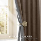 RYB HOME 100% Blackout Curtains 102 Inch Long, Thermal Insulated Window Curtains - Image 4
