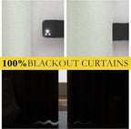NICETOWN Sage Green Short Kitchen Linen Blackout Curtains 48 inches Length - Image 2