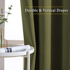 NICETOWN Olive Room Darkening Doorway Curtains 78 inches Long, Grommet Light - Image 5