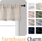 OWENIE Linen Valances for Windows 1 Pcs 18 Inch Length, Light Filtering - Image 8