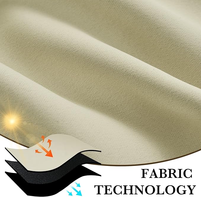 RYB HOME 100% Blackout Basement Curtains 24 inches Long, Heat & UV Blocking - Image 7