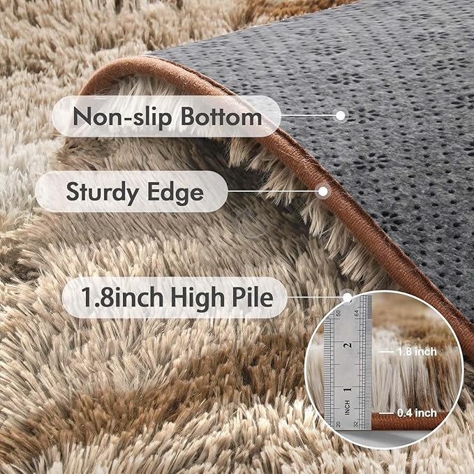 Area Rugs for Living Room, 5x7 Feet Soft Fluffy Shagg Plush Rug High Pile Large - Image 5