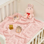 Yurhap Fleece Baby Blanket Heart Checkered Blanket, Ultra Soft Cozy Baby - Image 4