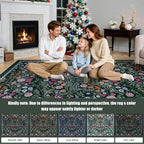 8x10 Area Rugs for Living Room: Floral Washable Rug Vintage Large Soft Boho - Image 9