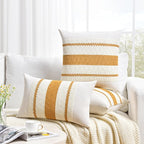 Fancy Homi Set of 1 Mustard Yellow Fall Lumbar Decorative Throw Pillow Cover - Image 6
