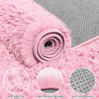 6x9 Area Rugs for Living Room Rug: Soft Fluffy Shag Light Pink Rugs for Bedroom - Image 6