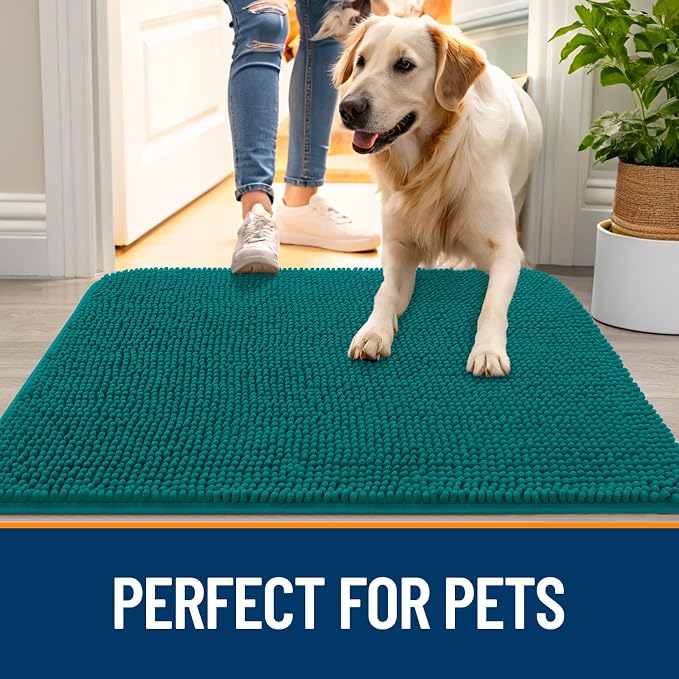 OLANLY Dog Door Mat for Muddy Paws 70x46, Absorbs Moisture and Dirt, Absorbent - Image 6