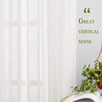 NICETOWN Faux Flax Linen Sheer Curtains - Image 2