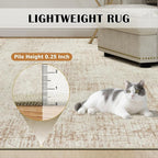 10x14 Area Rugs for Living Room Washable Rug: Anti-Skid Abstract Modern Living - Image 7