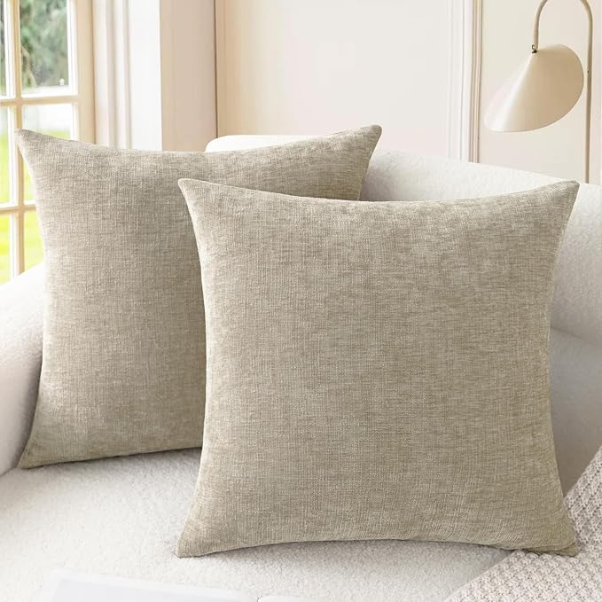 CaliTime Throw Pillow Covers Decorative 16 X 16 Inches Pack of 2 Cozy Polyester by CaliTime