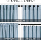 Nanspring Blue Curtains 132 Inches Long 2 Panels - Image 3