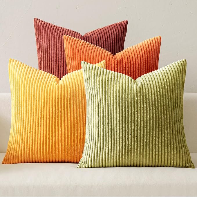 MIULEE Decorative Throw Pillow Covers 20x20 Inch Set of 4, Vibrant Cushion by MIULEE