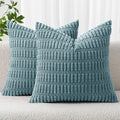 MIULEE Pack of 2 Corduroy Decorative Throw Pillow Covers 18x18 Inch Soft Boho by MIULEE