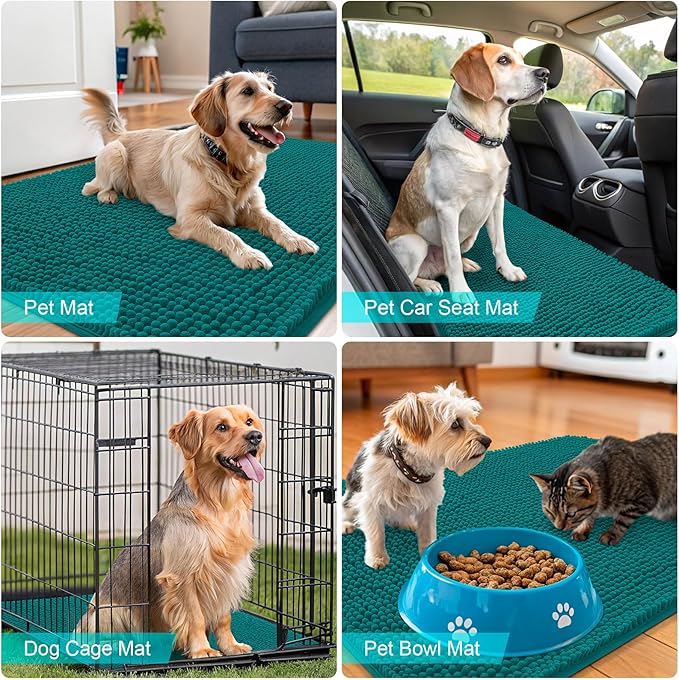 OLANLY Dog Door Mat for Muddy Paws 59x24, Absorbs Moisture and Dirt, Absorbent - Image 7