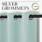 NICETOWN Thermal Insulated Curtains Blackout Draperies, Aqua Blue, 29 by 40 - Image 3