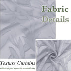 Lecloud Leia Light Grey Sheer Curtains 54 Inch Length 2 Panels, Light Reducing - Image 8