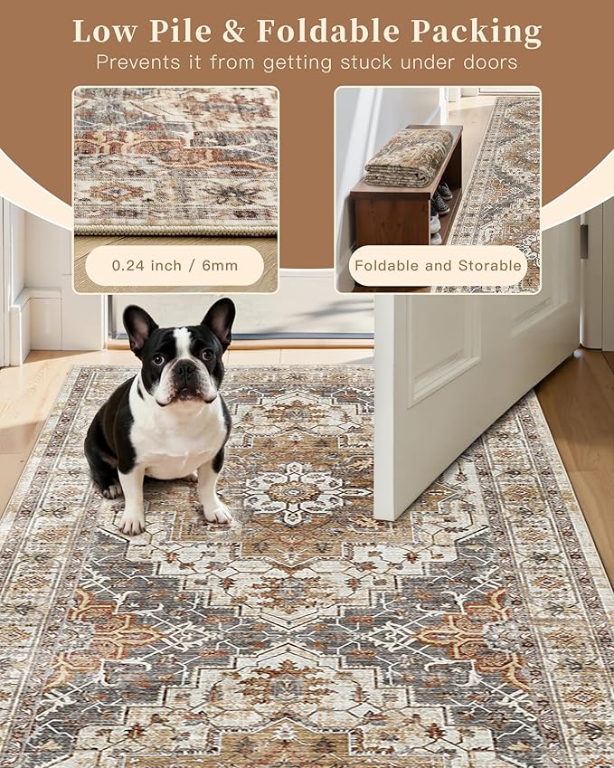 Madane Washable Rug 8x10 Area Rugs - Image 6