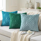 decorUhome Summer Throw Pillow Covers 26x26 Inch Set of 2, Soft Plush Faux Wool - Image 4