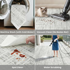 5x8 Area Rugs Washable Rug: Anti-Skid Abstract Modern Living Room Rug Soft Thin - Image 5