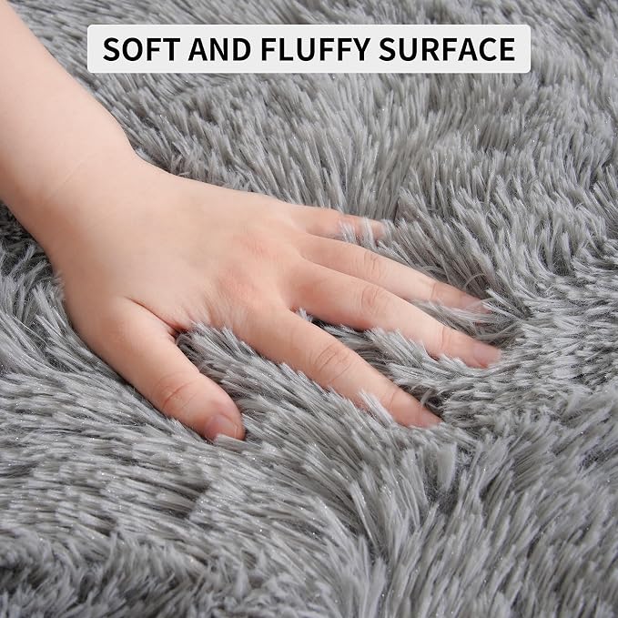Tepook Super Soft Fluffy Rug for Bedroom, Modern Shaggy Fuzzy Kids Rugs for - Image 8