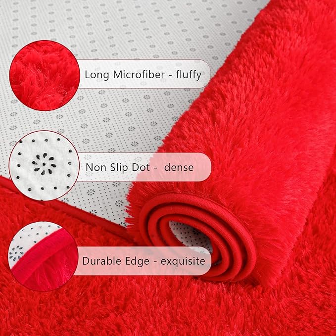 Chicrug Soft Area Rugs for Bedroom Living Room Plush Fluffy Rug 9x12 Feet - Image 6