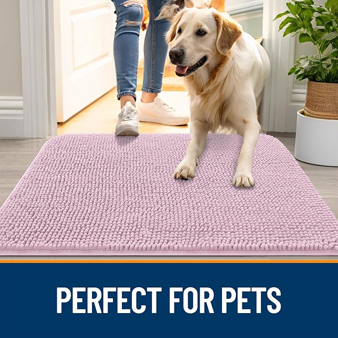 OLANLY Dog Door Mat for Muddy Paws 40x32, Absorbs Moisture and Dirt, Absorbent - Image 6