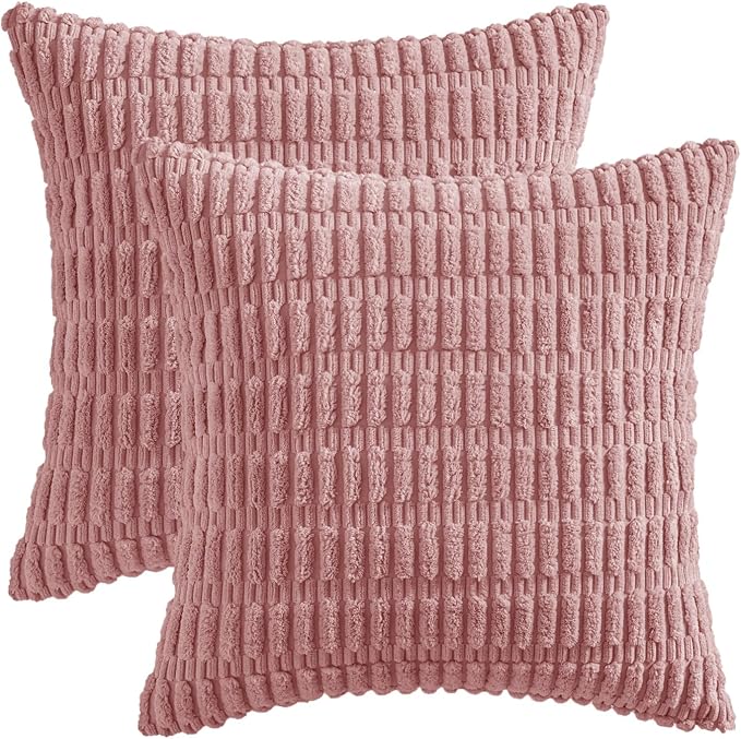 MIULEE Pack of 2 Corduroy Decorative Throw Pillow Covers 18x18 Inch Soft Boho - Image 6