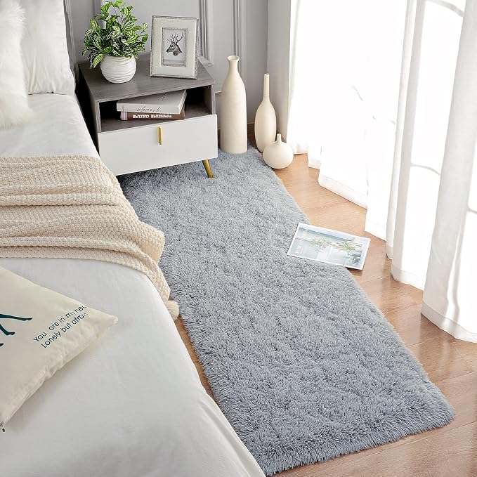 Chicrug Soft Runner Rugs for Bedroom Living Room Plush Fluffy Rug 3x8 Feet - Image 4