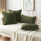 MIULEE Pack of 2 Couch Throw Pillow Covers 12x20 Inch Olive Green Farmhouse - Image 5