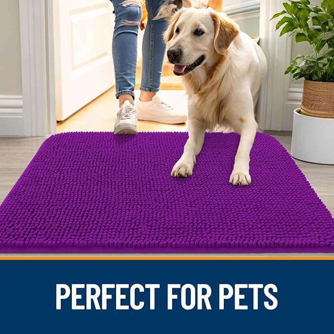 OLANLY Dog Door Mat for Muddy Paws 48x30, Absorbs Moisture and Dirt, Absorbent - Image 6