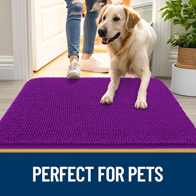 OLANLY Dog Door Mat for Muddy Paws 59x20, Absorbs Moisture and Dirt, Absorbent - Image 6