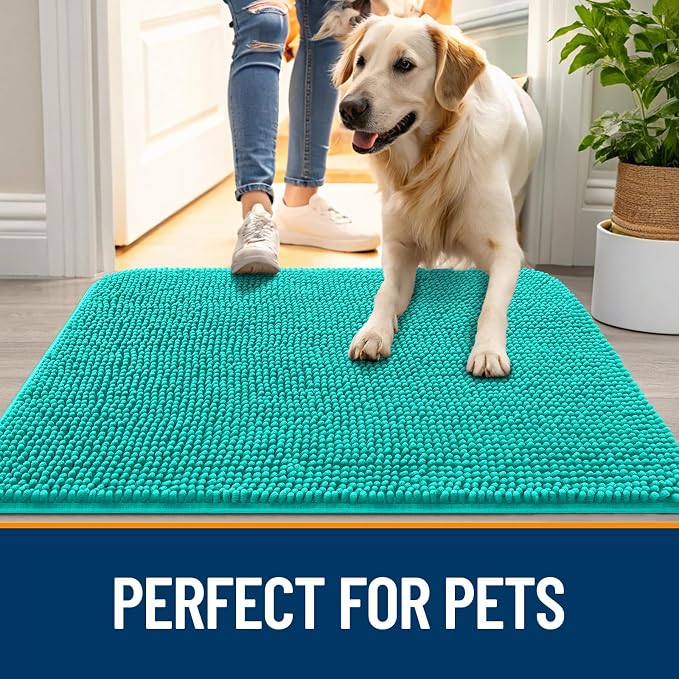 OLANLY Dog Door Mat for Muddy Paws 59x24, Absorbs Moisture and Dirt, Absorbent - Image 6