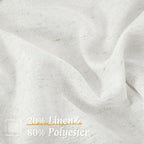 LAMIT Ivory White Linen Curtains 45 Inches Long - Image 2