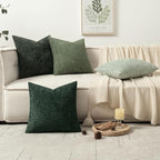 MIULEE Pack of 4 Couch Throw Pillow Covers 20x20 Inch Green Soft Decorative - Image 5