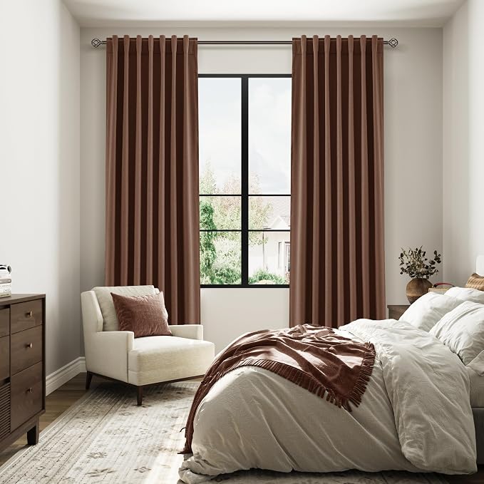 Guken 100% Blackout Curtains 120 Inch Length 2 Panels Set - Image 8