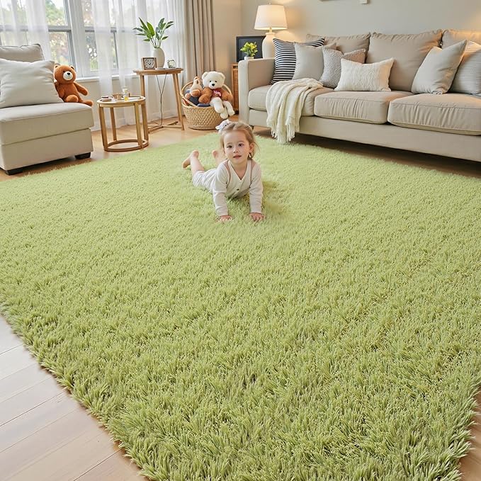 Rugs for Living Room 5x8, Alfombras para Salas Shag Large Plush Soft Area Rug by Junhejiamei
