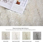 ORINOVA White and Grey Ultra Soft Faux Fur Shaggy Runner Rug 2x6 - Image 5