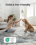 AMADA HOMEFURNISHING Round 4ft Area Rugs, Low-Profile Washable Rug - Image 3